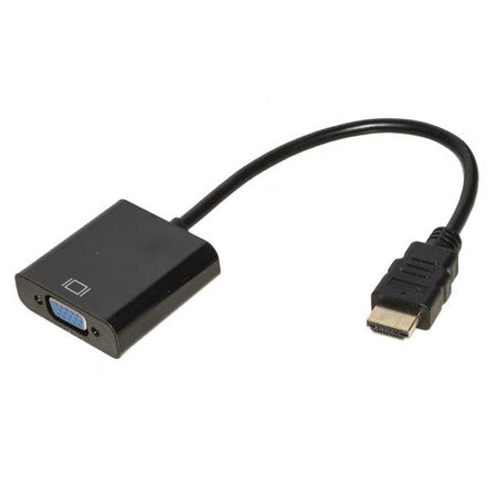 Convertitore per segnali da HDMI a VGA - Lunghezza cavo 15 cm - Per collegamento di PC notebook o altri dispositivi con porta HDMI a proiettori o monitor VGA.