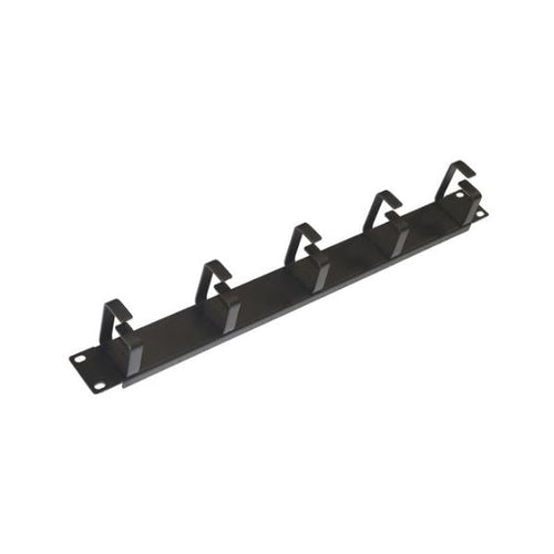 Listello Guidacavi forato per Armadi 19 - 1 Unità / 5 Anelli - Colore nero - In metallo