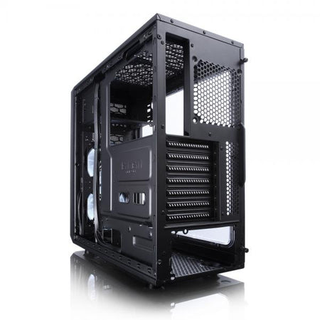 Fractal Design Focus G Midi Tower Nero (Fractal Design Focus G [Black] Gaming Case w/ Clear Window, ATX, 2 White LED Fans, Kensington Bracket, Filtered Front, Top & Base Air Intakes)