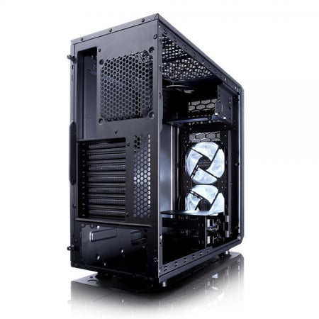 Fractal Design Focus G Midi Tower Nero (Fractal Design Focus G [Black] Gaming Case w/ Clear Window, ATX, 2 White LED Fans, Kensington Bracket, Filtered Front, Top & Base Air Intakes)