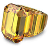 Swarovski Anello cocktail Lucent Taglio ottagonale, Giallo