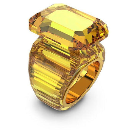 Swarovski Anello cocktail Lucent Taglio ottagonale, Giallo