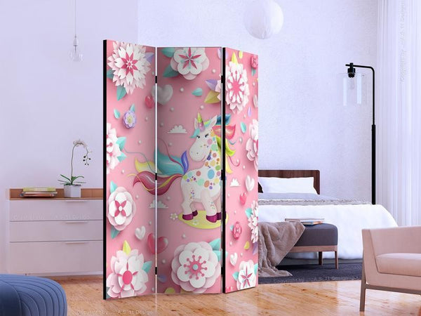 Paravento Unicorn on Flowerbed [divisori da interno]