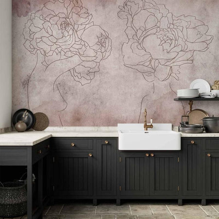 Carta da Parati Armadio Fiorito Rosa