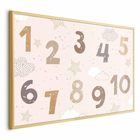 Poster - Numbers with Falling Snow