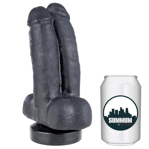 Dildo doppio realistico nero SUMMUM DILDO DUAL 16 cm