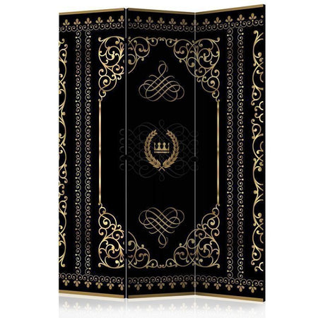 Paravento corona dorata tre pannelli