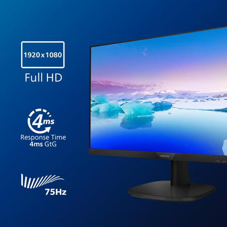 Philips Monitor 27" Led Ips Full Hd Multimediale Vga/dp/hdmi 273v7qjab