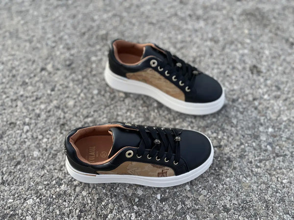 ALVIERO MARTINI 1Classe Sneakers Donna Balck Geo con Decorazioni sui lacci