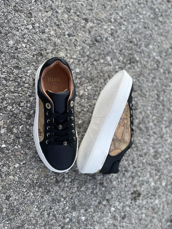 ALVIERO MARTINI 1Classe Sneakers Donna Balck Geo con Decorazioni sui lacci