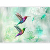 Fotomurale Colourful Hummingbirds (Green)