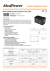 Alca Power batteria al piombo da 12V 12Ah ricaricabile per UPS e illuminazione di emergenza