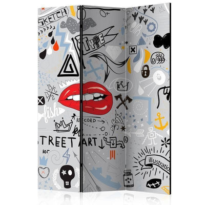 Paravento arte di strada a tre ante