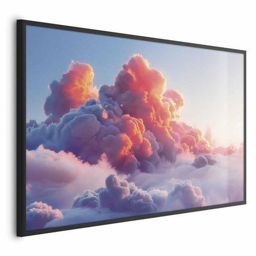 Poster - Dusk Spectacle: Clouds in Shades of Pink and Purple
