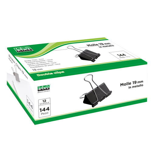 Scatola 12 Double Clips 19Mm Art.510/4