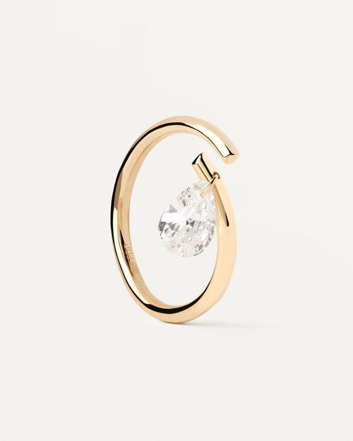 PDPAOLA - ANELLO SOLITARIO AQUA