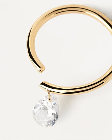 PDPAOLA - ANELLO SOLITARIO AQUA