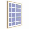Poster - White Lines - a grid with large gaps on a blue background