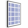 Poster - White Lines - a grid with large gaps on a blue background
