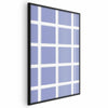 Poster - White Lines - a grid with large gaps on a blue background