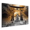 Quadro Buddha Smile (1 Part) Wide Orange