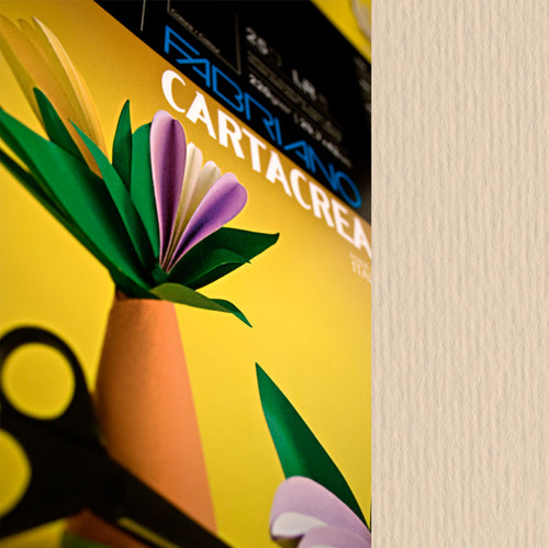 Blister 10Fg Cartoncino 35X50Cm 220Gr Panna Cartacrea Fabriano