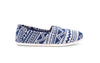 Toms Classic Navy White Woven Slip-on Scarpa Uomo 10008368
