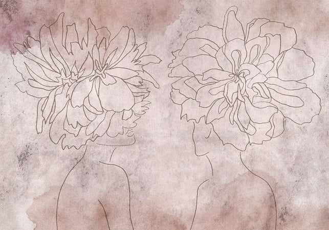 Carta da Parati Affresco con Fiori