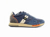 BLAUER Sneakers uomo QUEENS01 in pelle scamosciata e tessuto Navy Grey