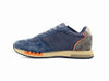 BLAUER Sneakers uomo QUEENS01 in pelle scamosciata e tessuto Navy Grey