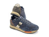 BLAUER Sneakers uomo QUEENS01 in pelle scamosciata e tessuto Navy Grey