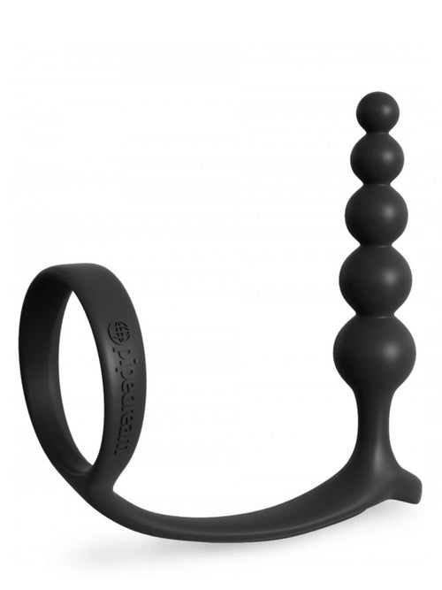 ASS-GASM COCKRING CON ANAL BEADS Nero