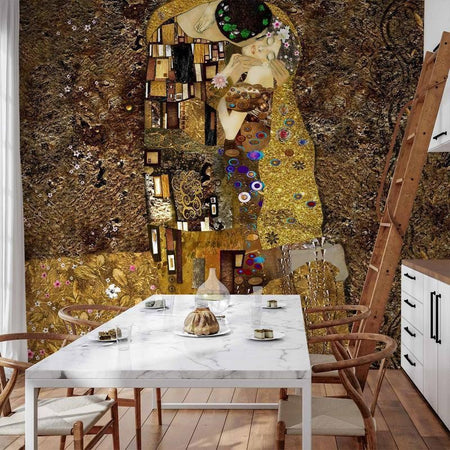 Fotomurale Klimt inspiration Golden Kiss