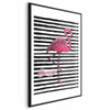 Poster - Black Stripes and Flamingo