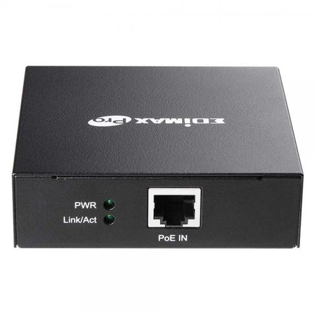 Edimax GP-101ET moltiplicatore di rete Trasmettitore di rete Nero 10, 100, 1000 Mbit/s (Edimax Pro IEEE 802.3at Gigabit PoE+ E)