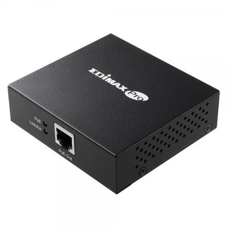 Edimax GP-101ET moltiplicatore di rete Trasmettitore di rete Nero 10, 100, 1000 Mbit/s (Edimax Pro IEEE 802.3at Gigabit PoE+ E)