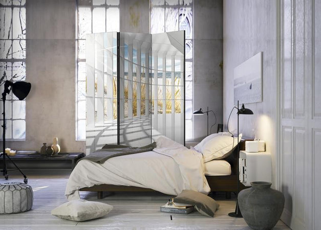 Paravento bastione sul mare a tre ante