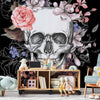 Fotomurale Skull and Flowers