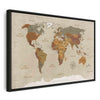 Quadro World Map: Beige Chic