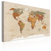 Quadro World Map: Beige Chic
