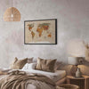 Quadro World Map: Beige Chic
