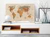 Quadro World Map: Beige Chic