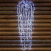 Ramo cadente luminoso cascata di luci a LED bianco freddo effetto flash decorazione natalizia per esterno interno