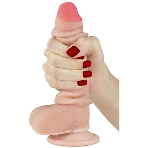 Dildo Realistico Scorrevole Doppio Strato 17,5 cm