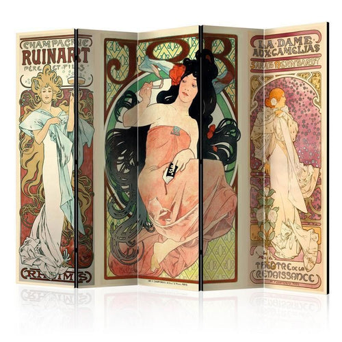 Paravento Alphonse Mucha. Women's II [Room Dividers]