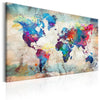 Quadro World Map Colourful Madness