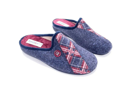 TANAH LOT Ciabatta uomo chiusa in tessuto blu