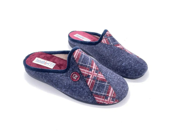 TANAH LOT Ciabatta uomo chiusa in tessuto blu