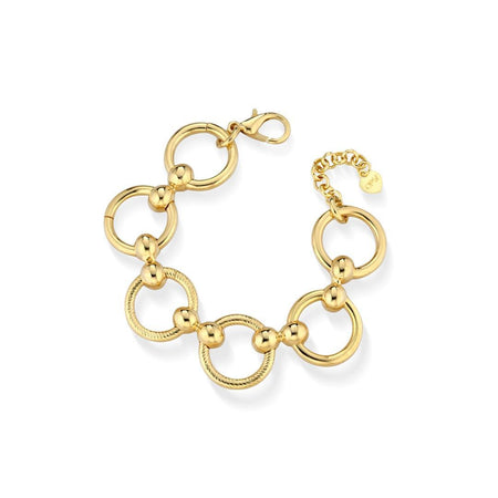 OPS OBJECTS - KATE bracciale oro giallo con maglia tonda e link di connessione con sfere