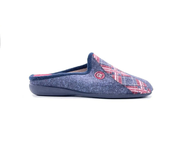 TANAH LOT Ciabatta uomo chiusa in tessuto blu